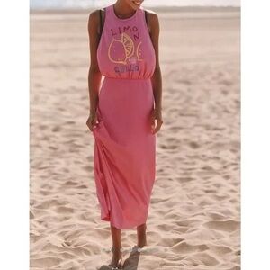 Jordan Nickson X Celandine Twist-Back T-Shirt Maxi Dress - Pink Anthropology